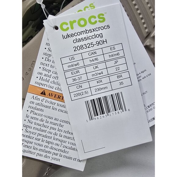Luke Combs X Crocs Mens 4/ Womens 6 Classic Clog Bootlegger Camo- NEW - Picture 3 of 11